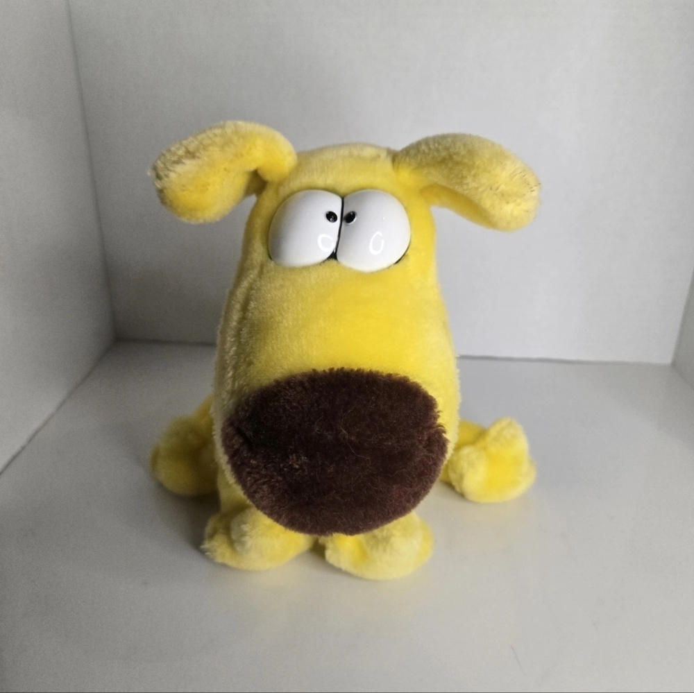 Grimmy Dog Plush Mother Goose And Grimm Yellow Toy Vtg 1987 Special Effects